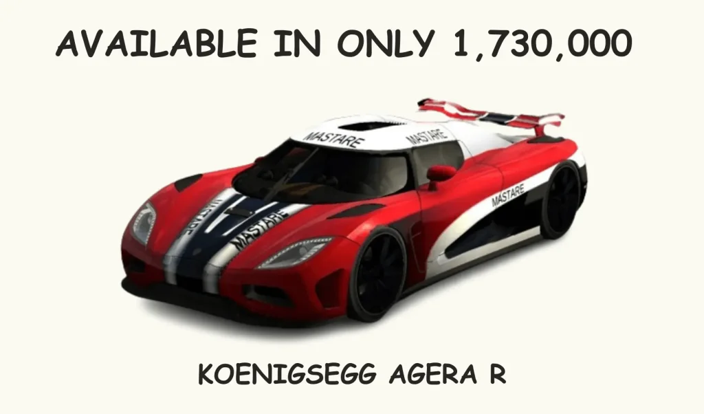Koenigsegg Agera R Specs SPECS IN CAR PARKING MULTIPLAYER
